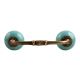 Sea Green Crackle Ceramic Bridge Handle